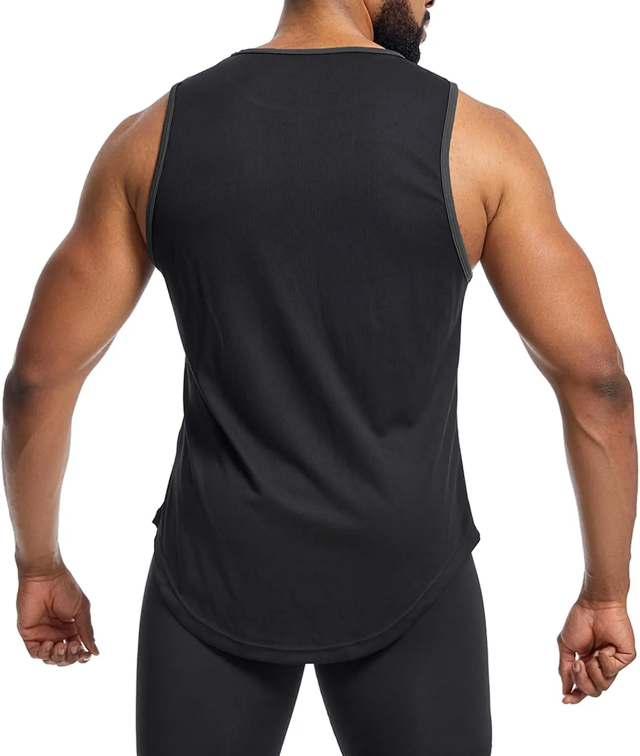 Mens Mesh Workout Tank Tops Muscle Sleeveless Fitness Tee Shirts Summer Dry Fit Gym Training T-Shirt Athletic Cloth