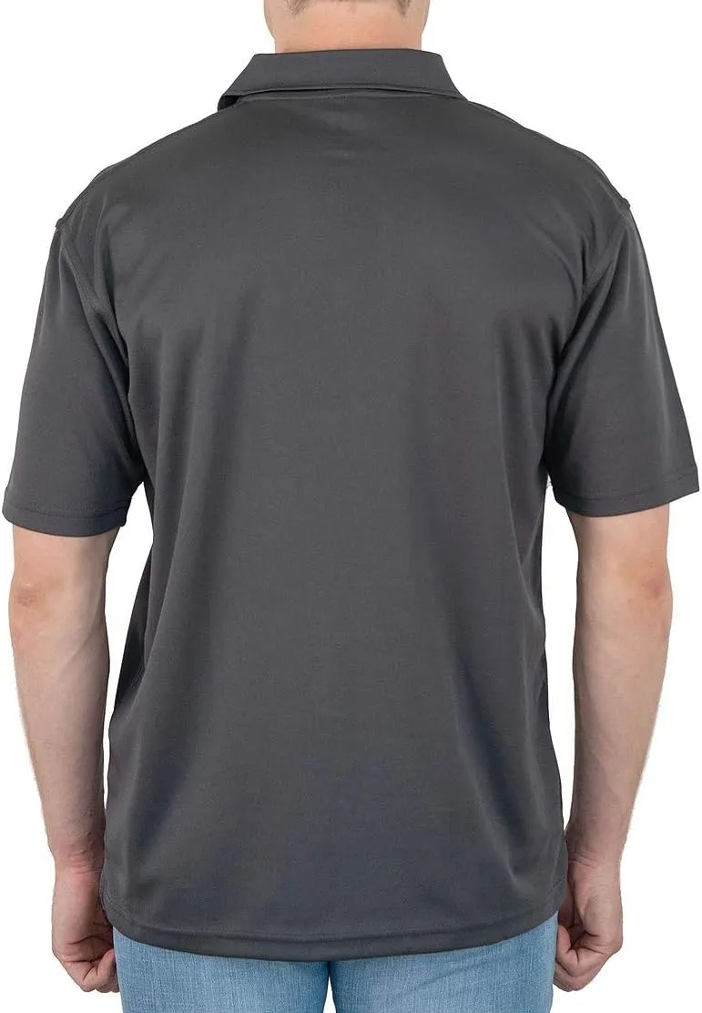 Men's Polo Shirt  Performance Quick Dry Short Sleeve Lightweight Regular Fit Classic Pique Casual Collared Top