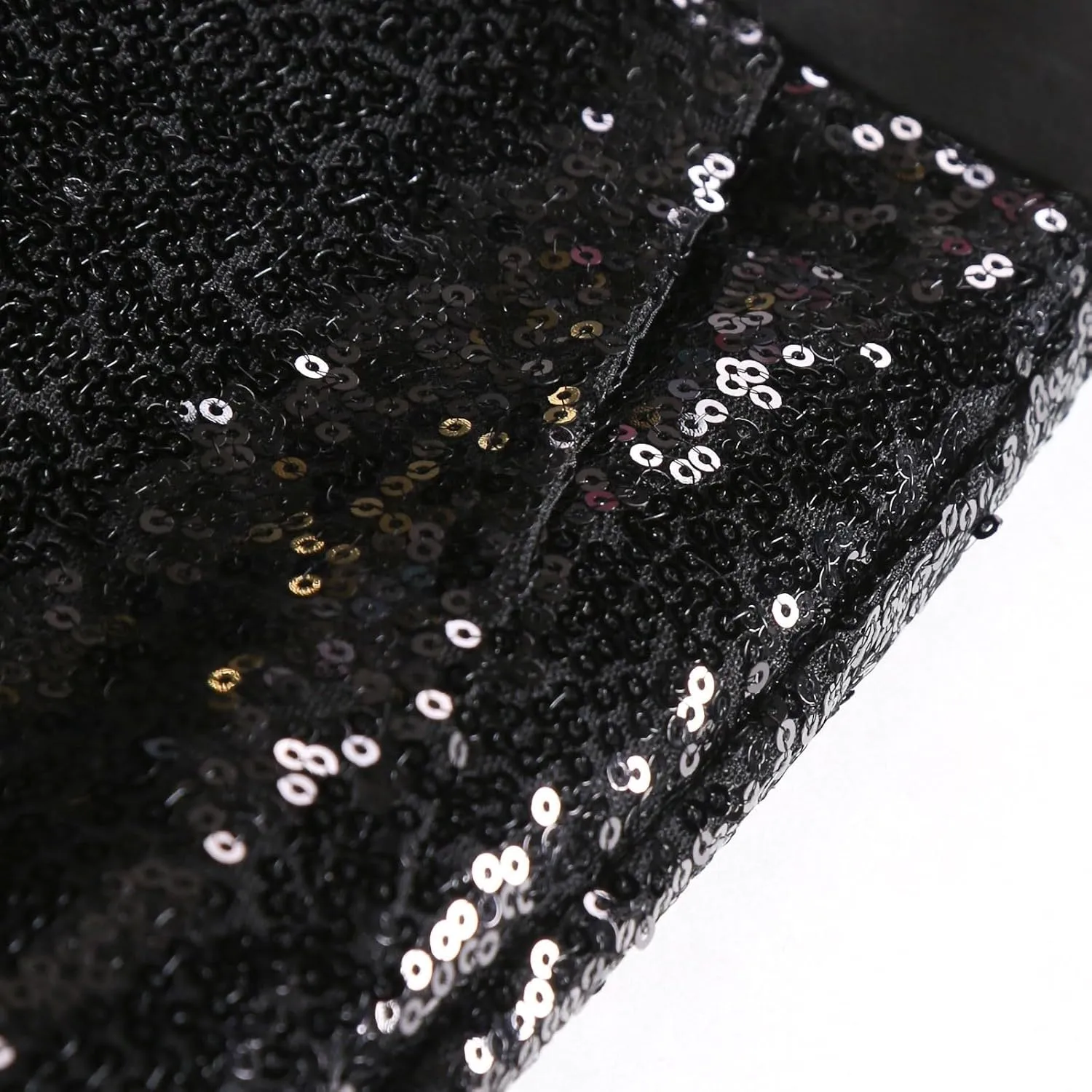 Men's Sequin Dress Pants Straight Leg Shiny Suit Pants Bussiness Casual Work Trousers with Pockets