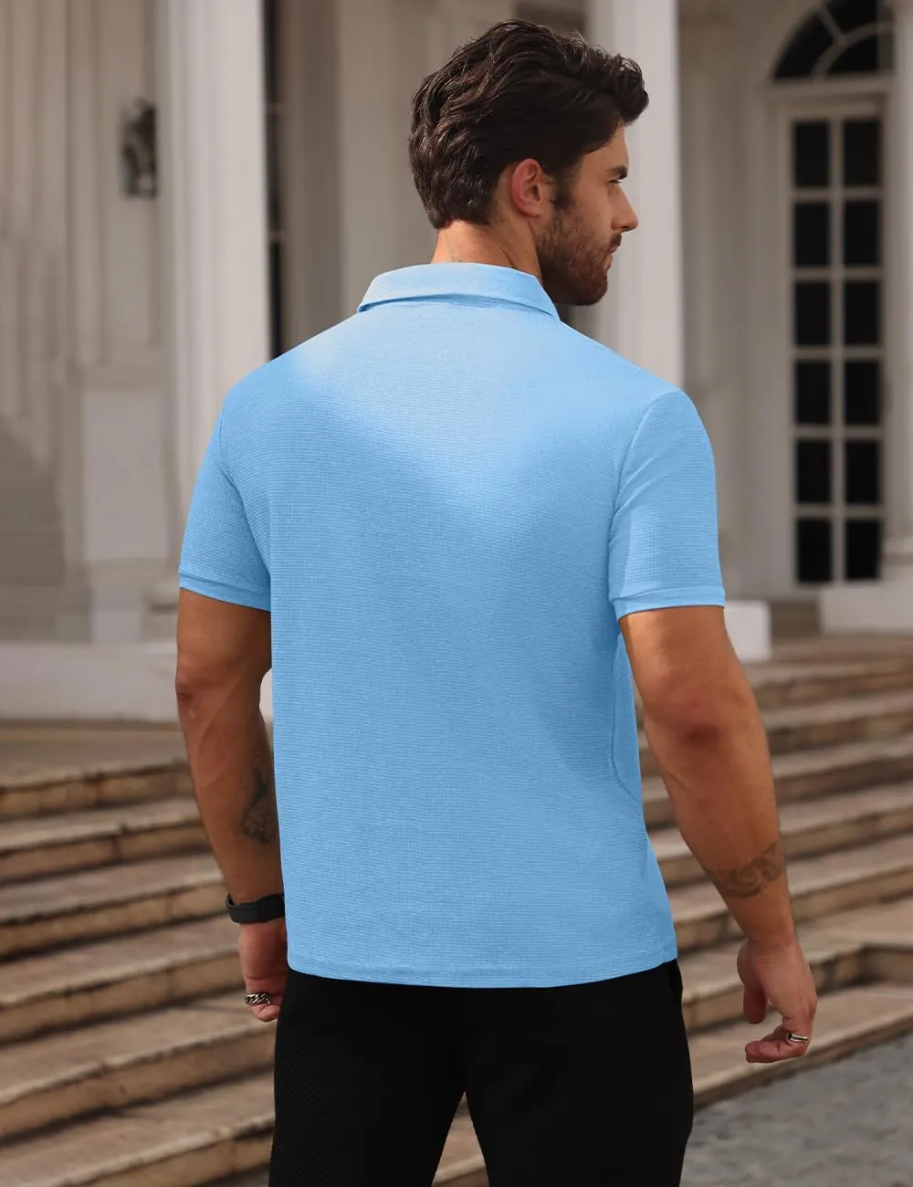 Men's Short Sleeve Breathable Quick-Dry Golf Polo Shirt - Stylish and Casual