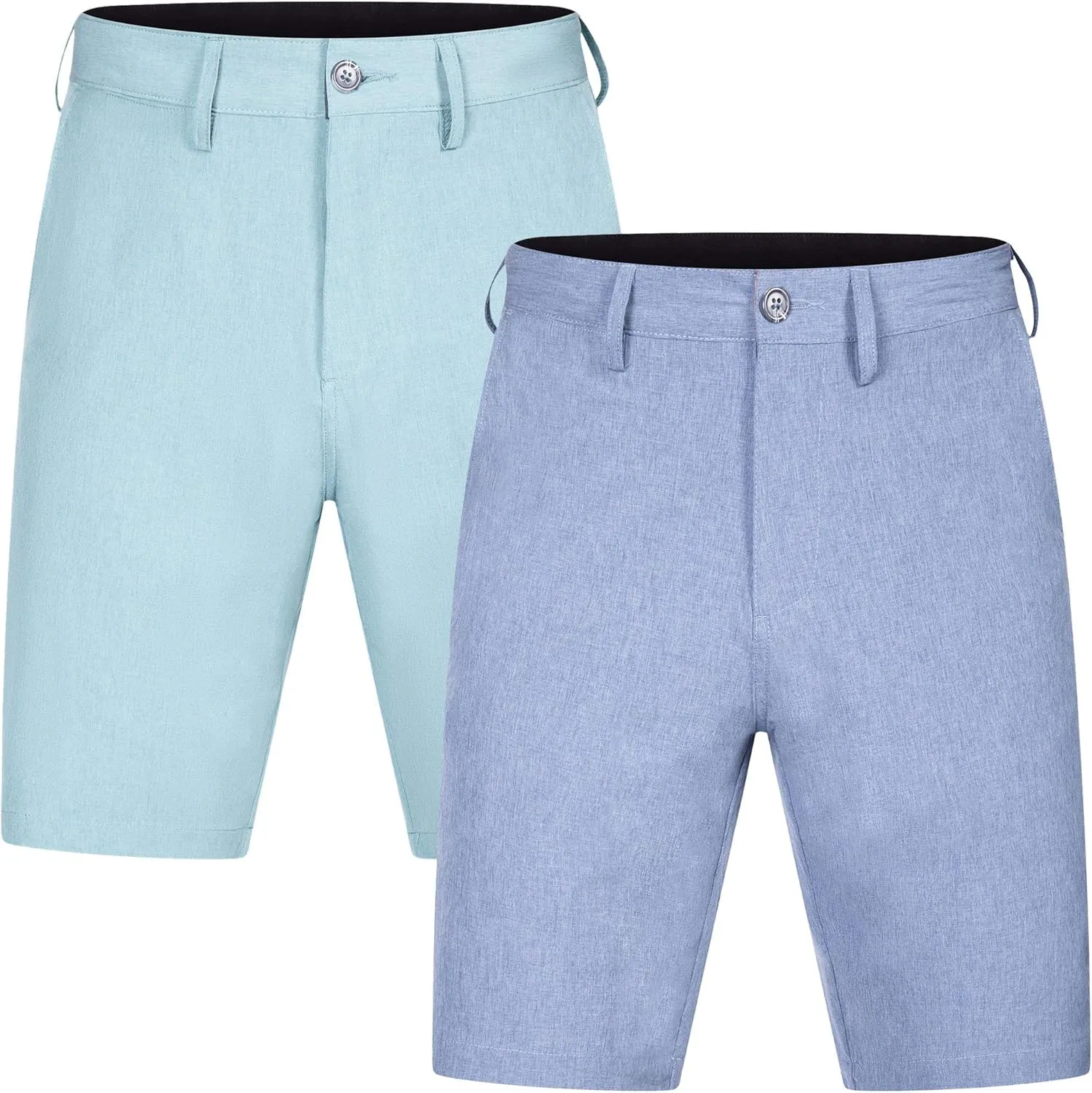 Mens Shorts for Men, Hybrid Casual Golf Dress Flat Front Quick Dry Stretch Board Shorts, Lightweight Chino Short