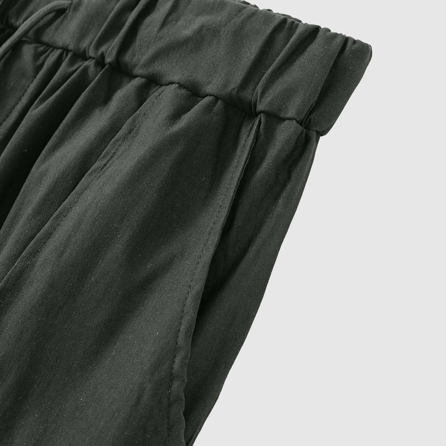 Men's Twill Jogger Pants Elastic Waist Drawstring Chino Pants Slim Fit Casual Dress Trousers with Pockets