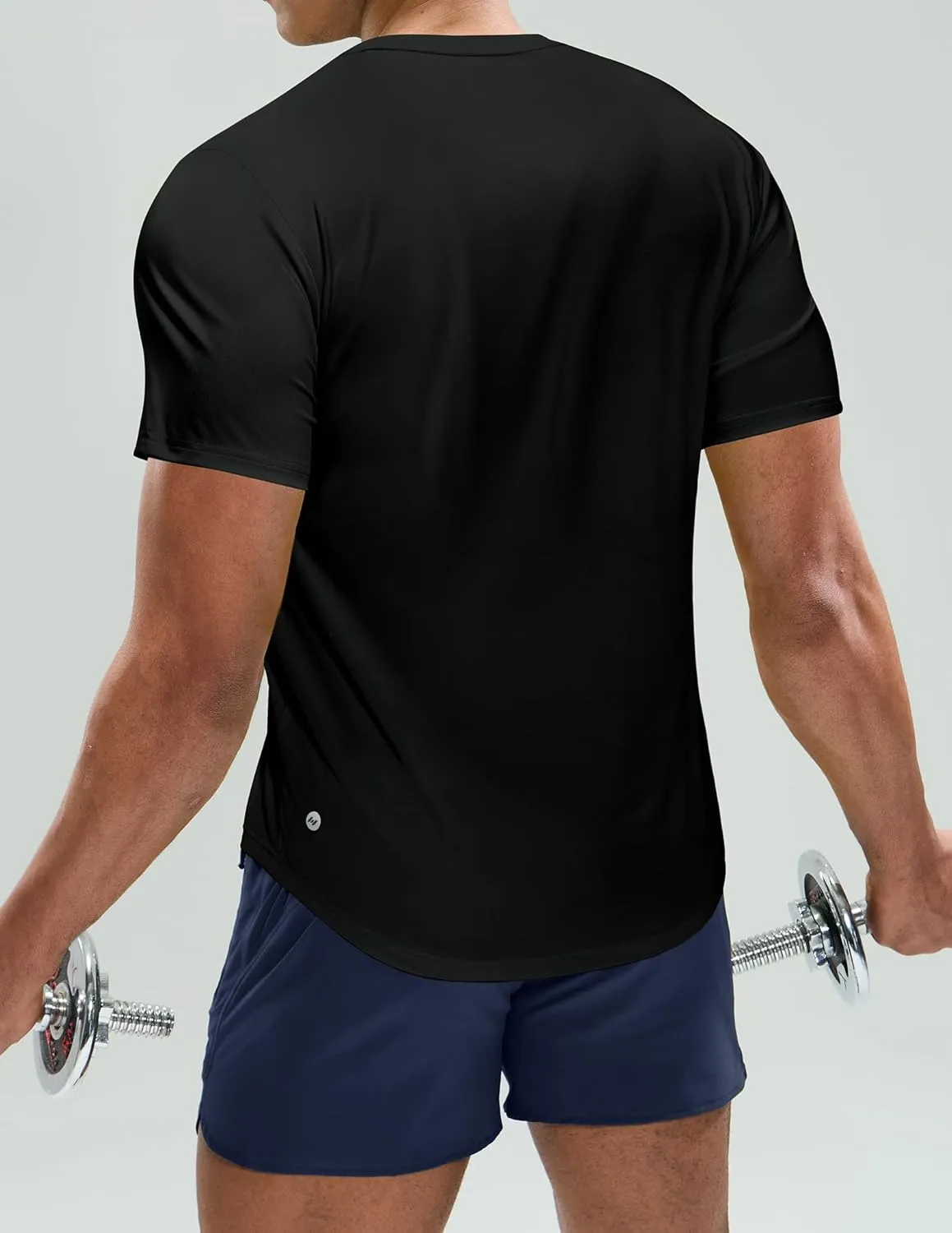 MIER Men's Workout T Shirts Dry Fit Short Sleeve Athletic Gym Running Lightweight Performance Tee Tops, Polyester, UPF 50 