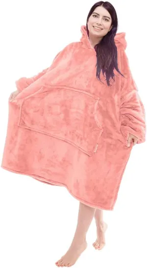 Miss Mila Wearable Blanket Hoodie,Extra Long & Warm Suggies for Women Men Adult with Sleeves and Giant Pocket