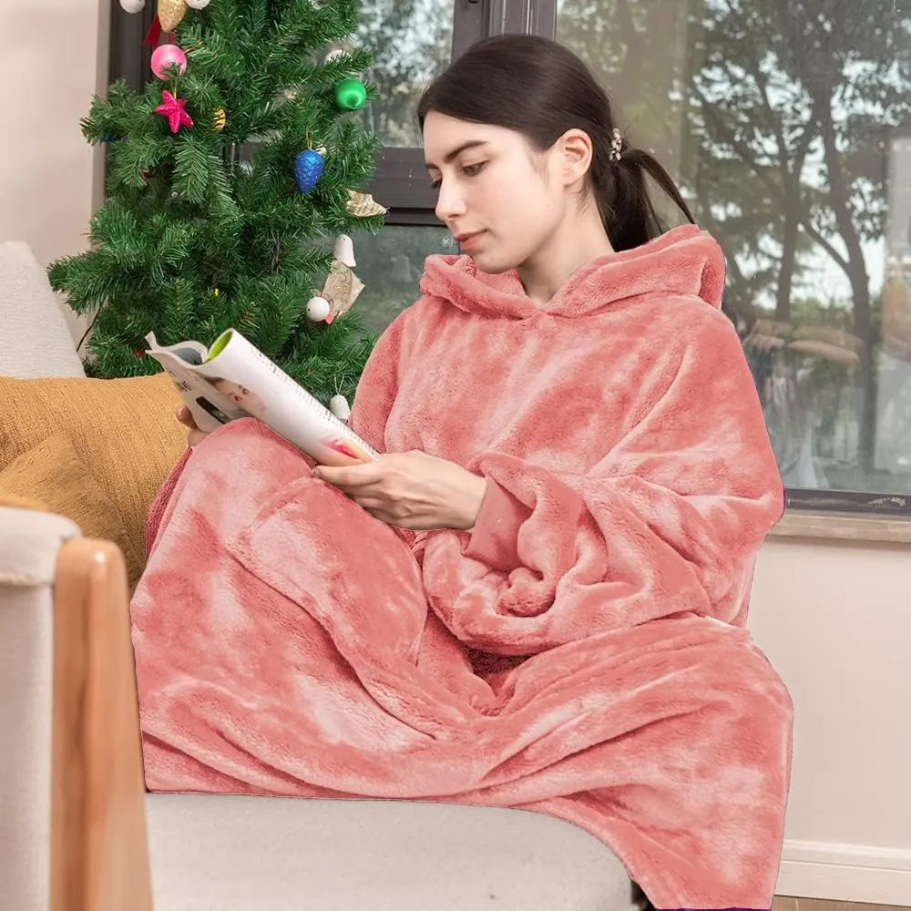 Miss Mila Wearable Blanket Hoodie,Extra Long & Warm Suggies for Women Men Adult with Sleeves and Giant Pocket