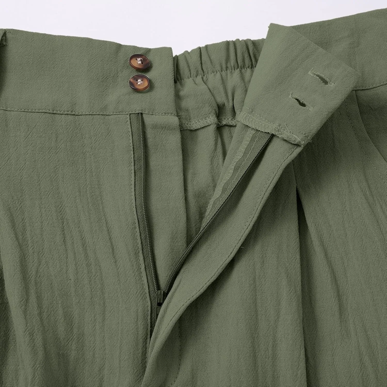Miyaomn Linen Pants for Women High Waisted Casual Loose Wide Leg Palazzo Pants Summer Travel Beach Dress Trousers with Pocket