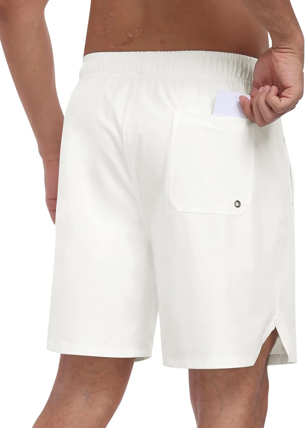 MoFiz Mens Swim Trunks 7inch Swim Shorts with Compression Liner Swimming Suits Board Shorts Surf Short Bathing Suit