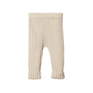 Nature Baby Lou Pants Cotton Knit - Oatmeal Marl