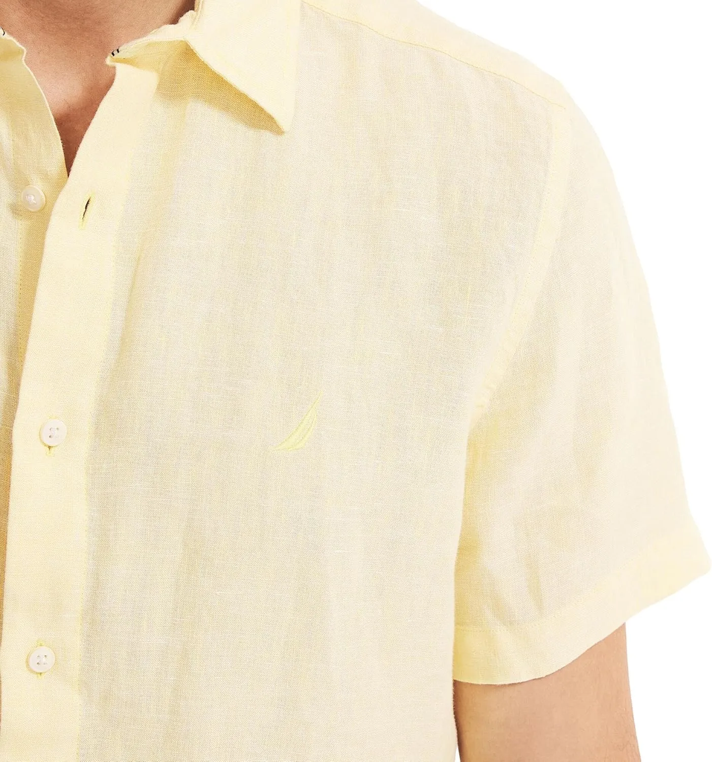 Nautica Men's Sustainably Crafted Linen Short-Sleeve Shirt