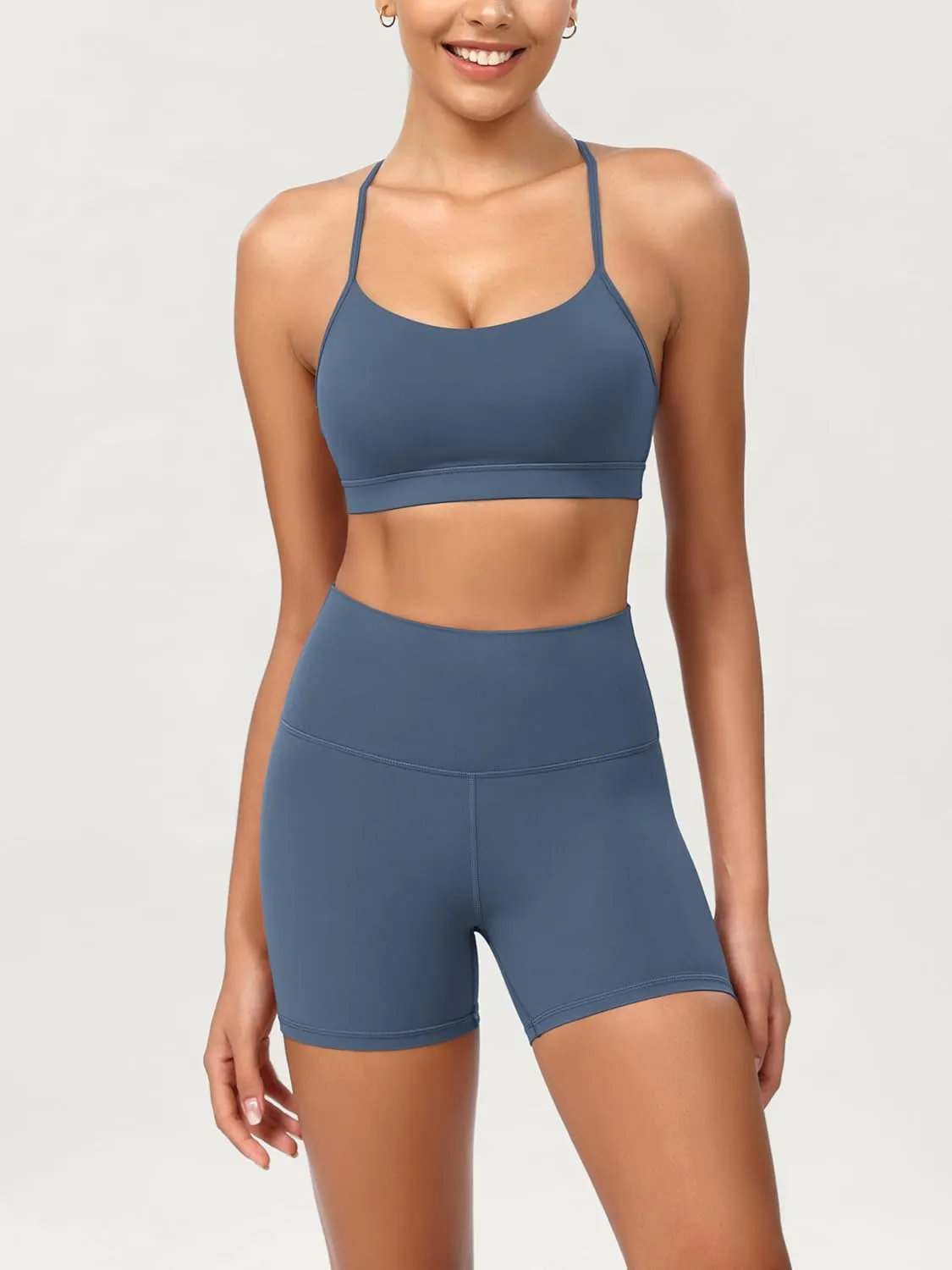 ODODOS 2-Pack Lounge Yoga Shorts for Women- 4" / 6" / 8" /10" High Waist Buttery Soft Biker Shorts