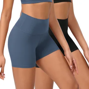 ODODOS 2-Pack Lounge Yoga Shorts for Women- 4" / 6" / 8" /10" High Waist Buttery Soft Biker Shorts