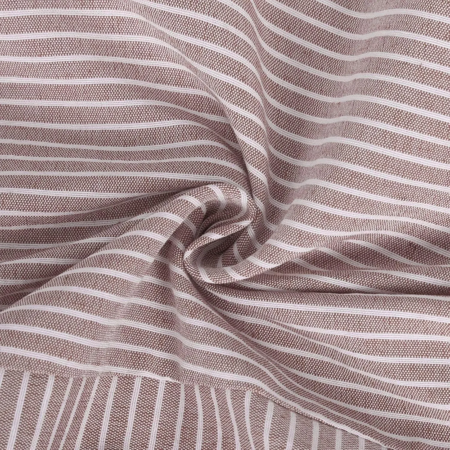Oplxuo Cotton Linen Pants for Women Button Side Plus Size Striped Summer Gauze Pants Casual Elastic Waist Comfy Trousers