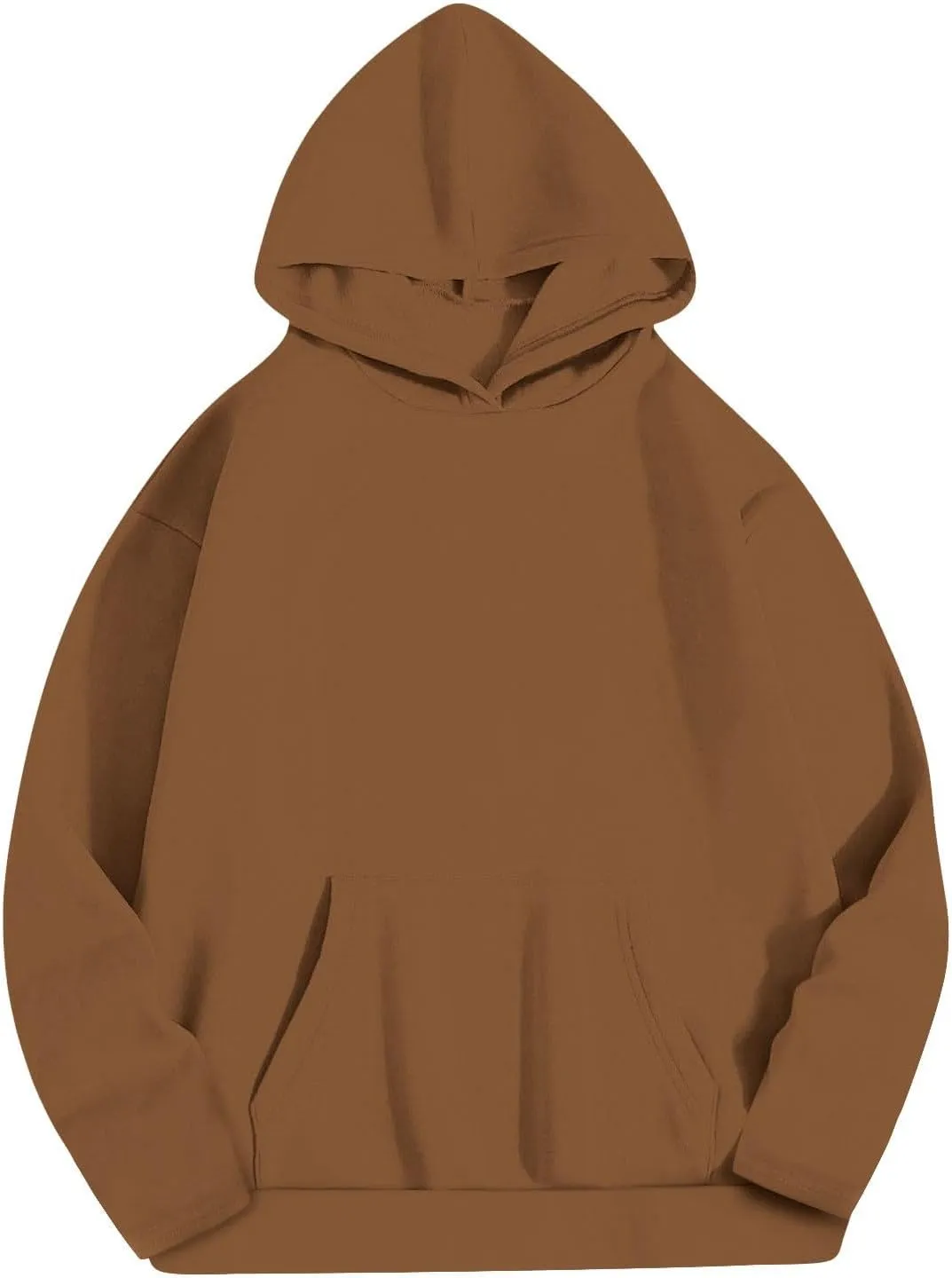 Oversized Hoodie For Womens Solid Color Sweatshirts Long Sleeve Fleece Pullover with Pocket Trendy Fall Outfits