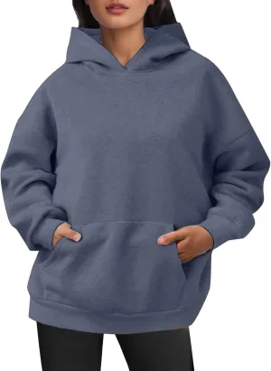 Oversized Hoodies for Women Cute Fleece Hooded Sweatshirt Pullover Long Sleeve Fall Preppy Sweatshirts with Pockets
