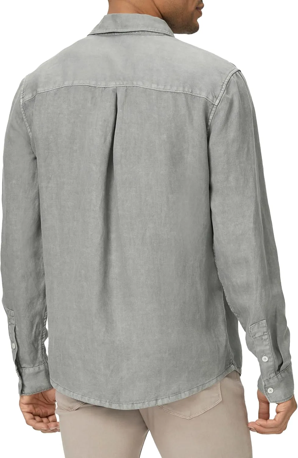 PAIGE Men's Peters Linen Blend Button Up Shirt