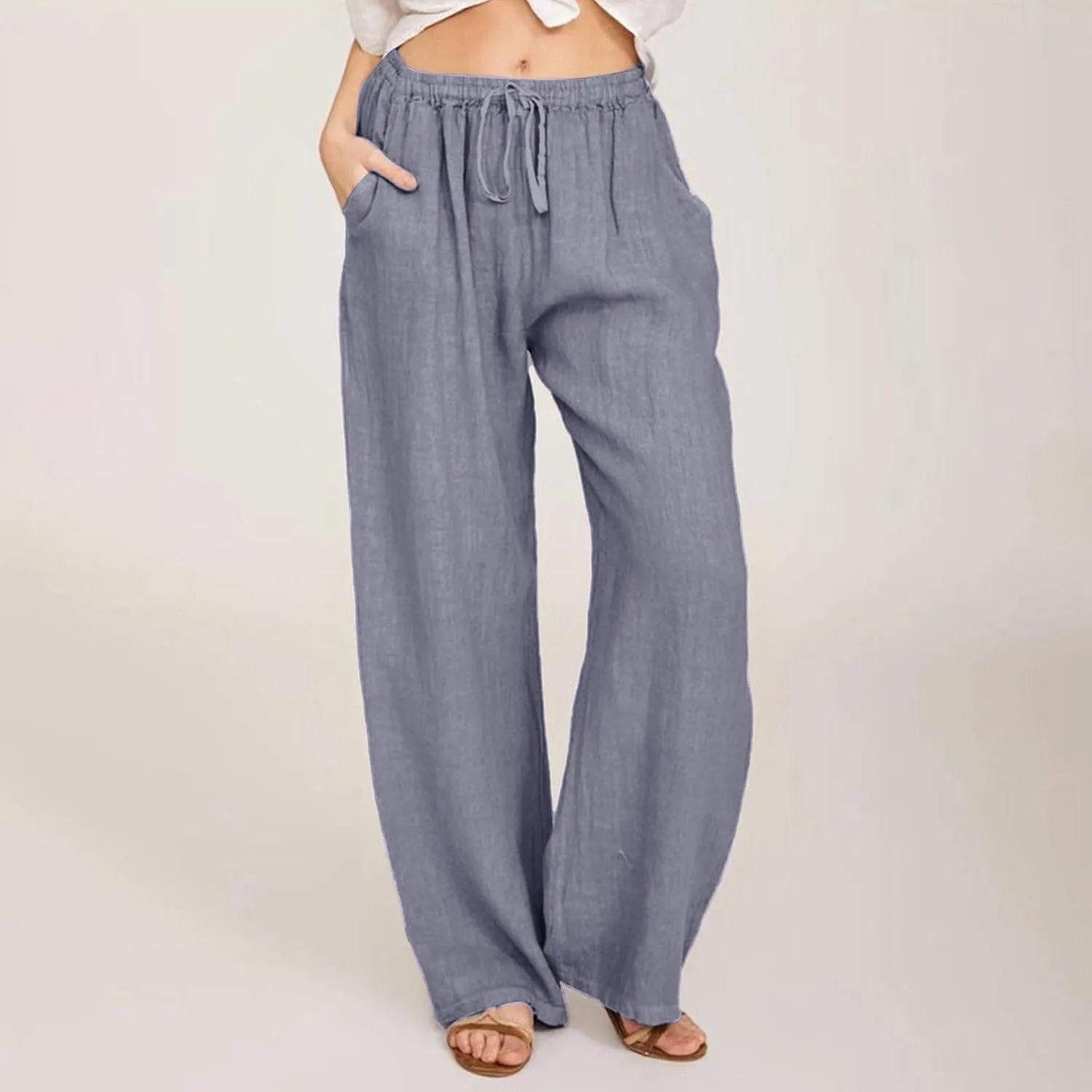 Pants for Women, Oversized High Waisted Straight Leg Pants Wide Casual Sweatpants