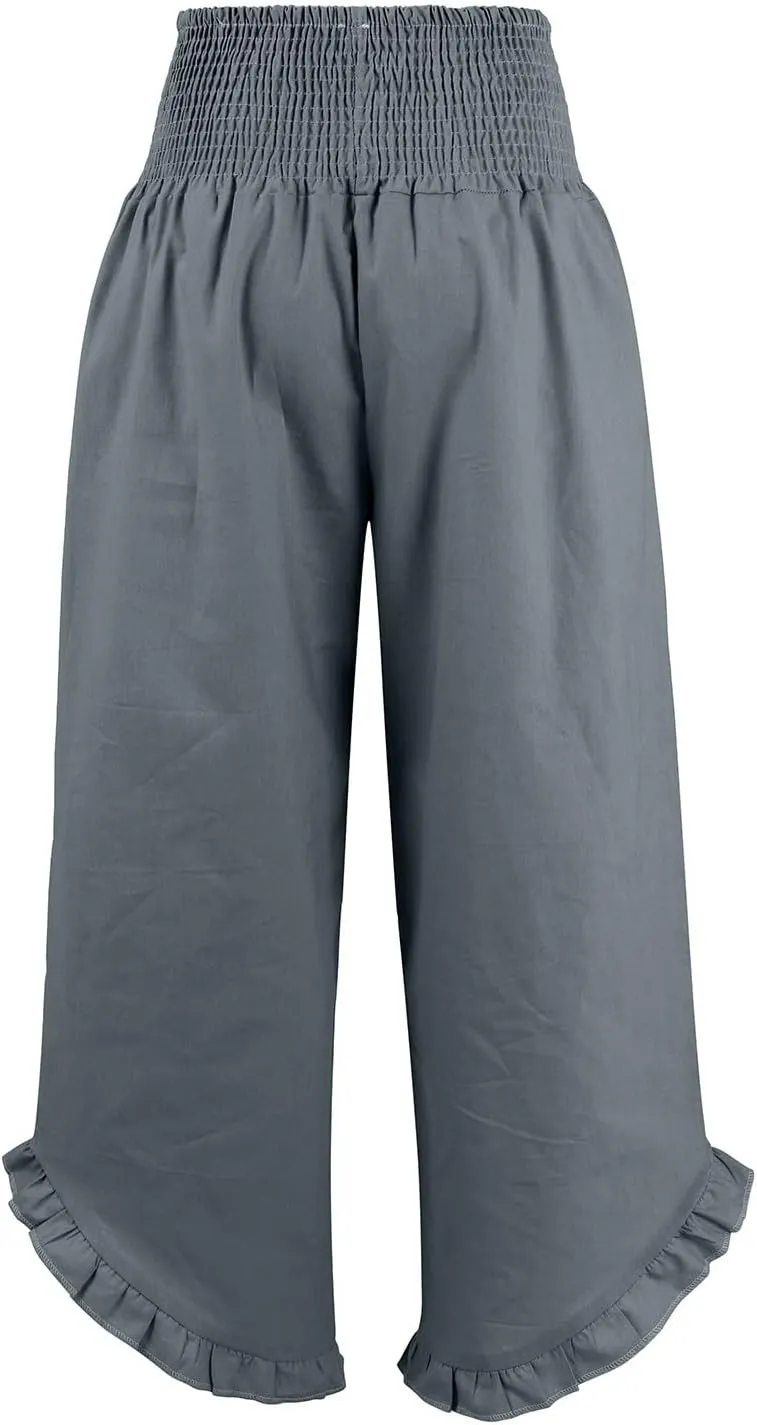 Pants for Women, Straight Leg Summer High Waisted Linen Pants Wide Palazzo