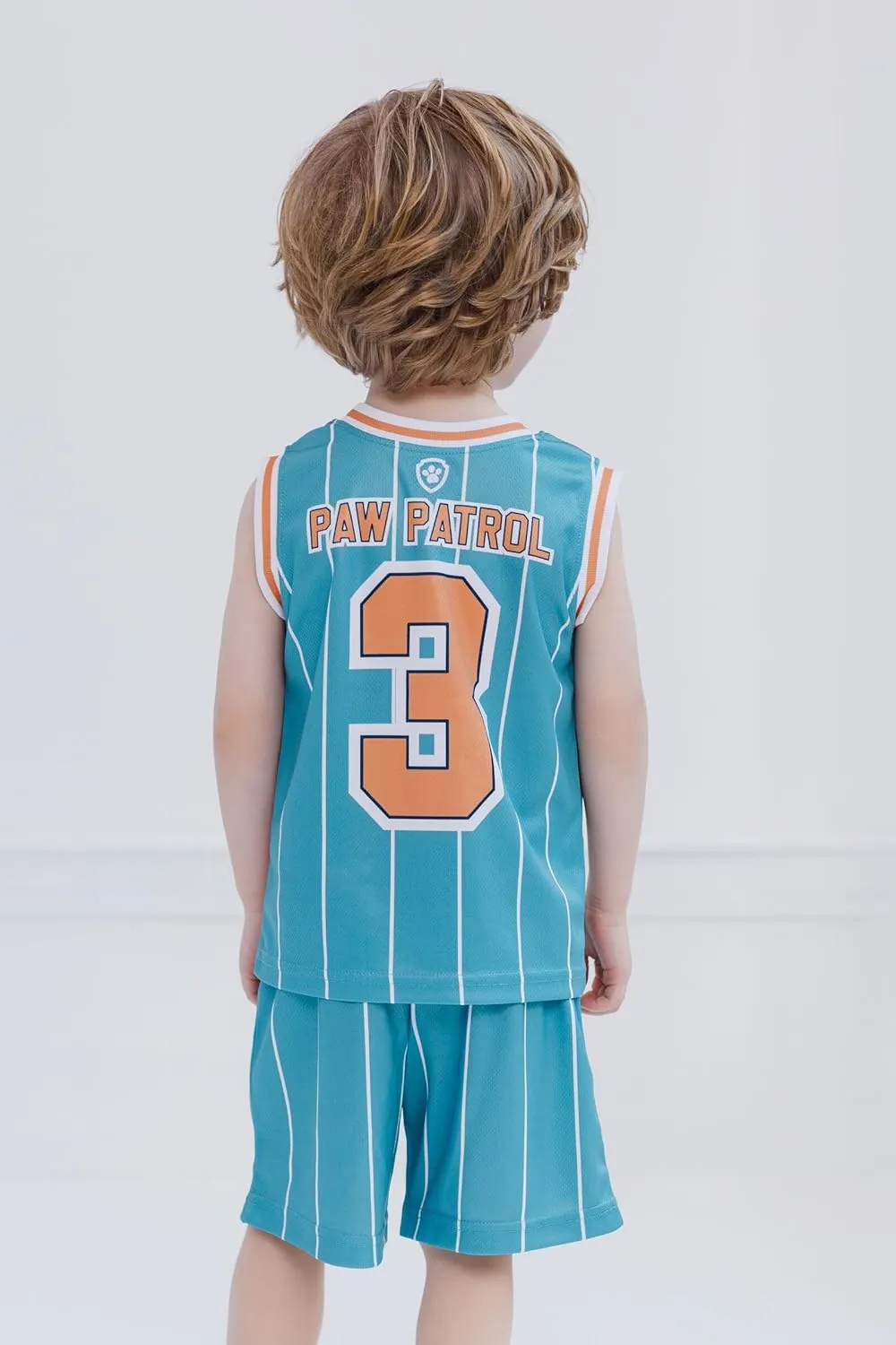 Paw Patrol Mesh Jersey Athletic Tank Top and Basketball Shorts Outfit Set Toddler to Big Kid Sizes (2T - 10-12)