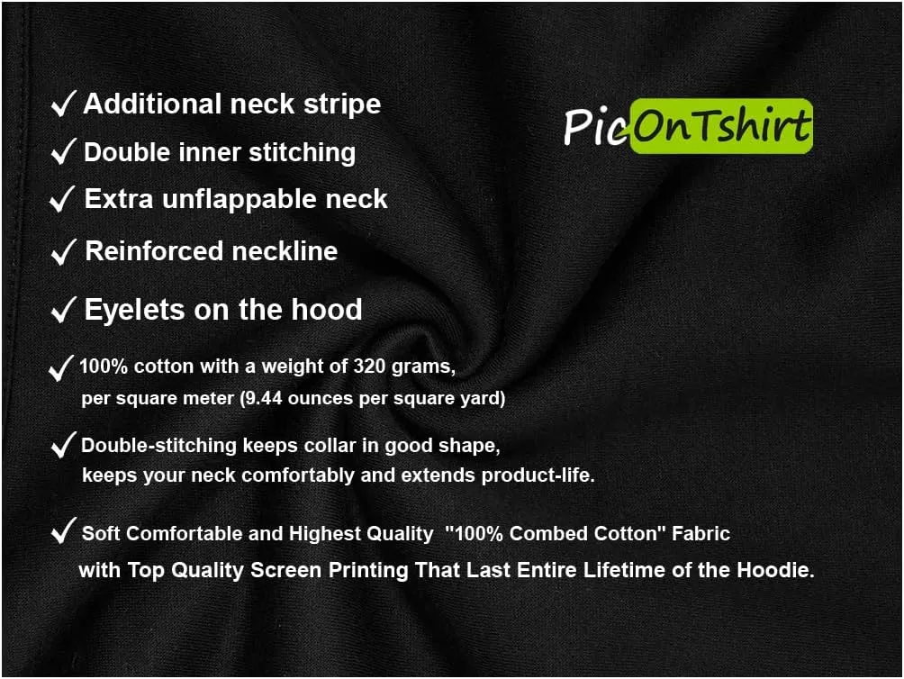 picontshirt 100% Cotton Heavyweight Mammoth Oversize Hoodies for Men and Women