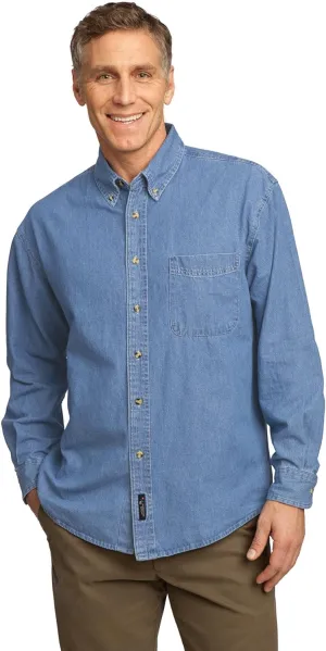 Port & Company - Long Sleeve Value Denim Shirt. SP10