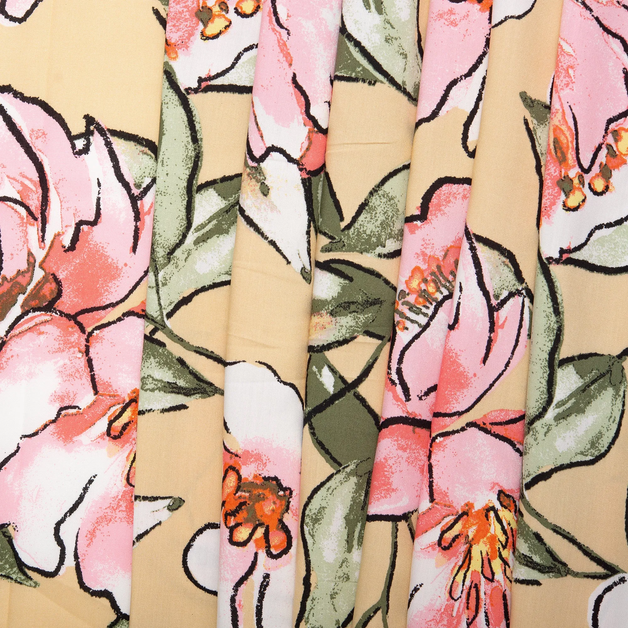 Printed rayon - AMANDA - Beige