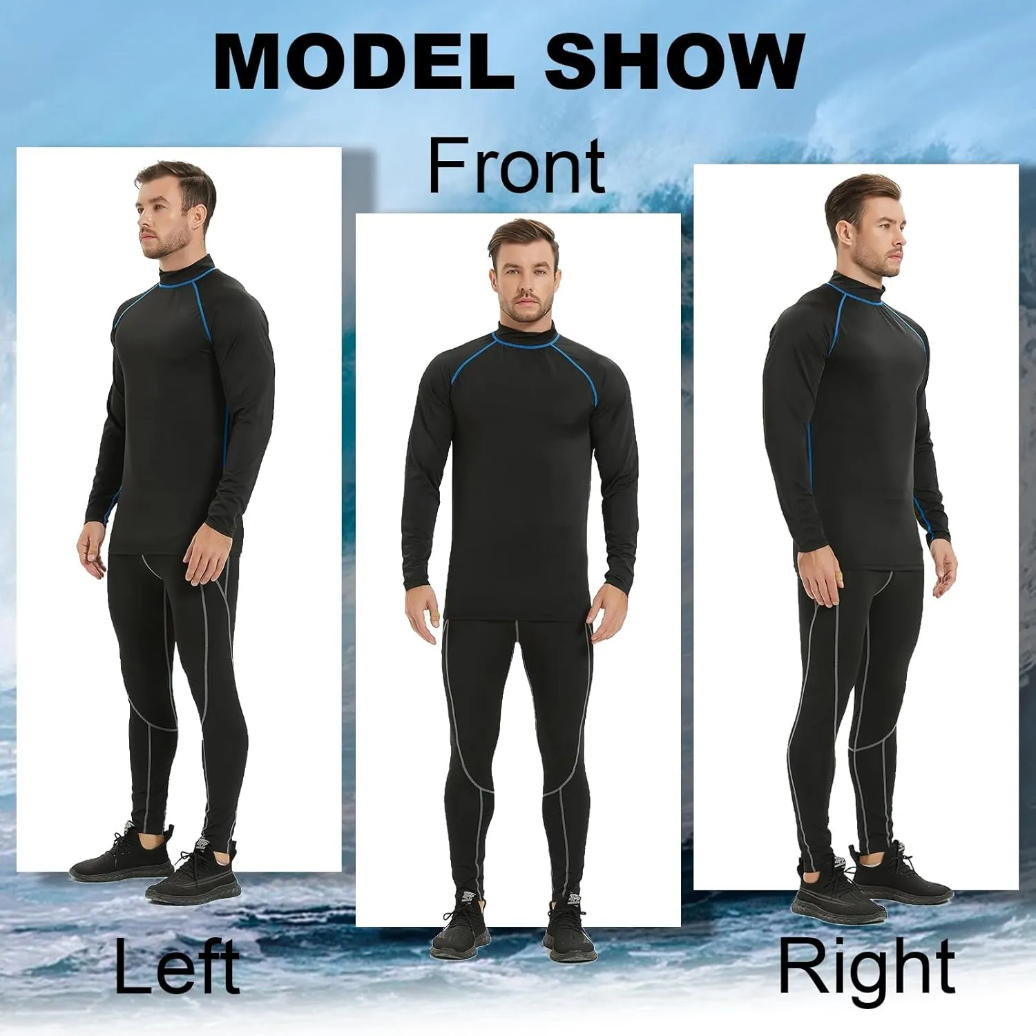 Rash Guard Shirts for Men UV Sun Protection UPF 50 Fitted Rashguard Swim Shirts Quick Dry Swimming Fishing Running