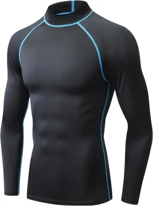 Rash Guard Shirts for Men UV Sun Protection UPF 50 Fitted Rashguard Swim Shirts Quick Dry Swimming Fishing Running