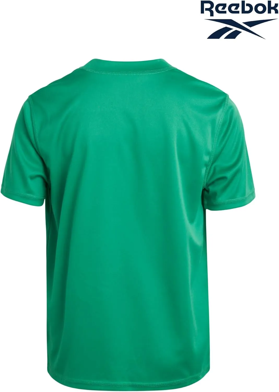 Reebok Boys Swim Shirt - 2 Pack Short Sleeve Rash Guard for Boys UPF 50  Quick Dry Kids Swimwear Sun Shirt for Summer