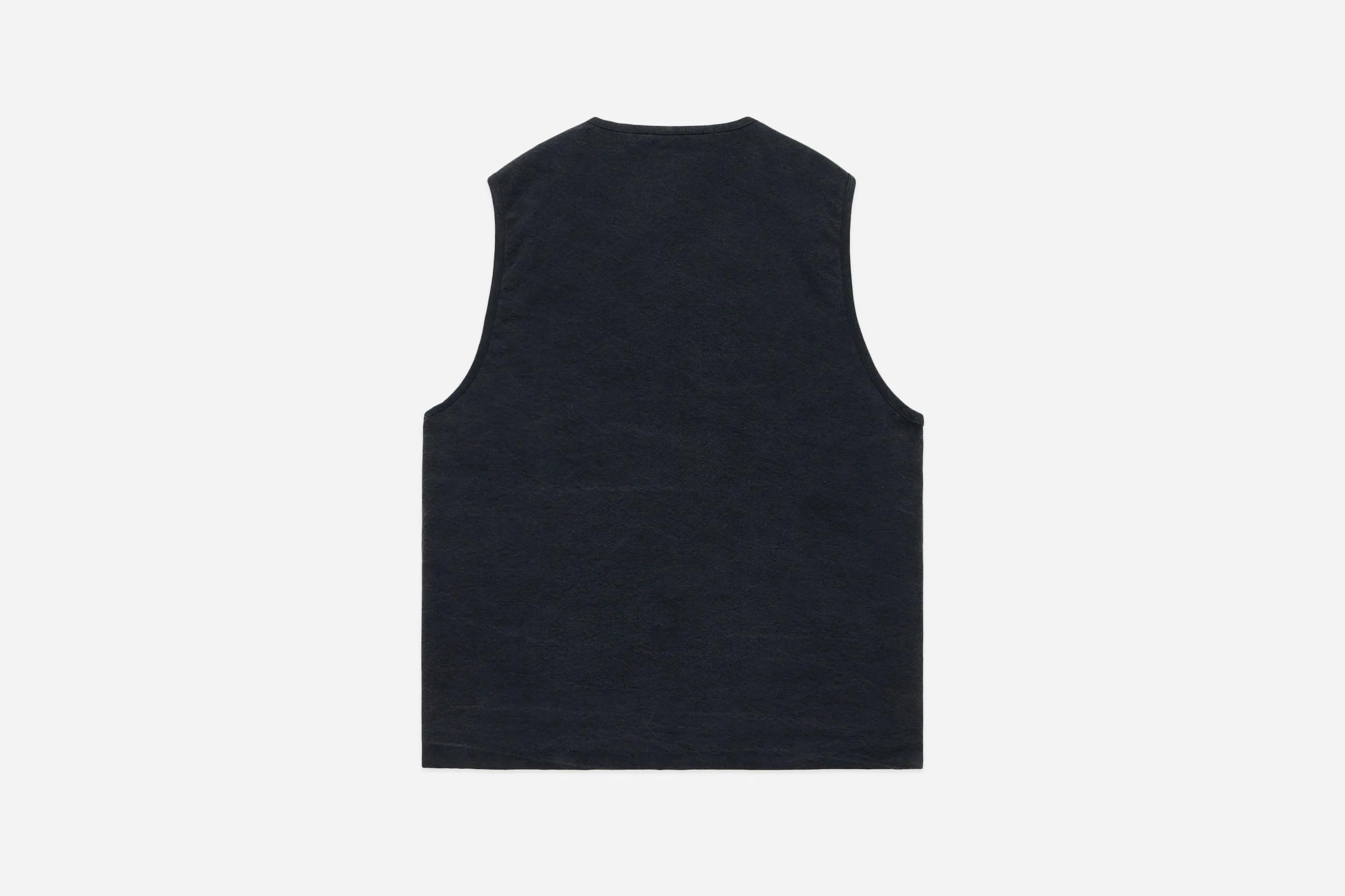 Reversible Work Vest ~ Black Canvas/Ecru Wool Sherpa