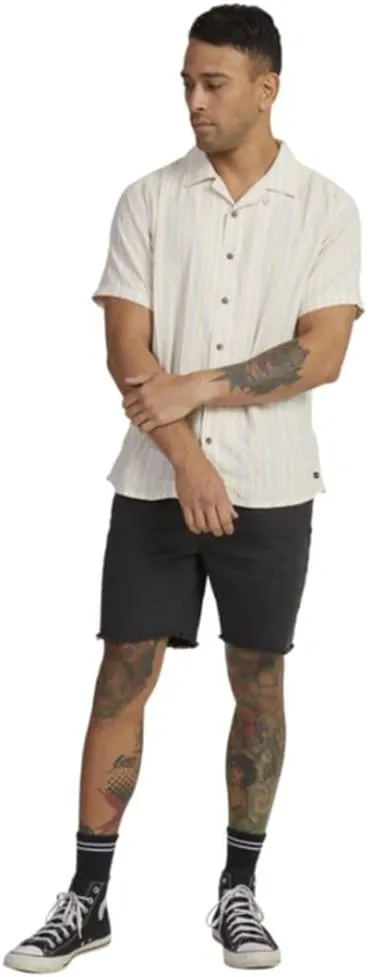 RVCA Men's Casual Button Down Short Sleeve Shirt