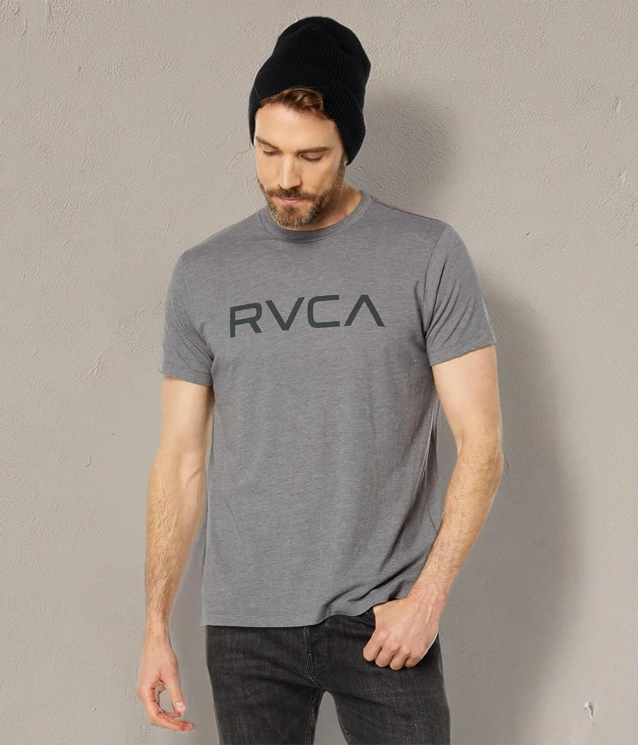 RVCA Men's Red Stitch Graphic Crew T-Shirt
