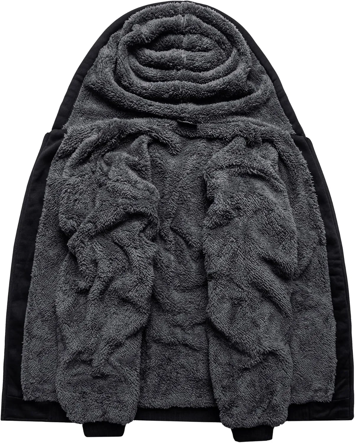 SCODI Hoodies for Men Heavyweight Fleece Sweatshirt - Full Zip Up Thick Sherpa Lined Hooded Sweatshirts