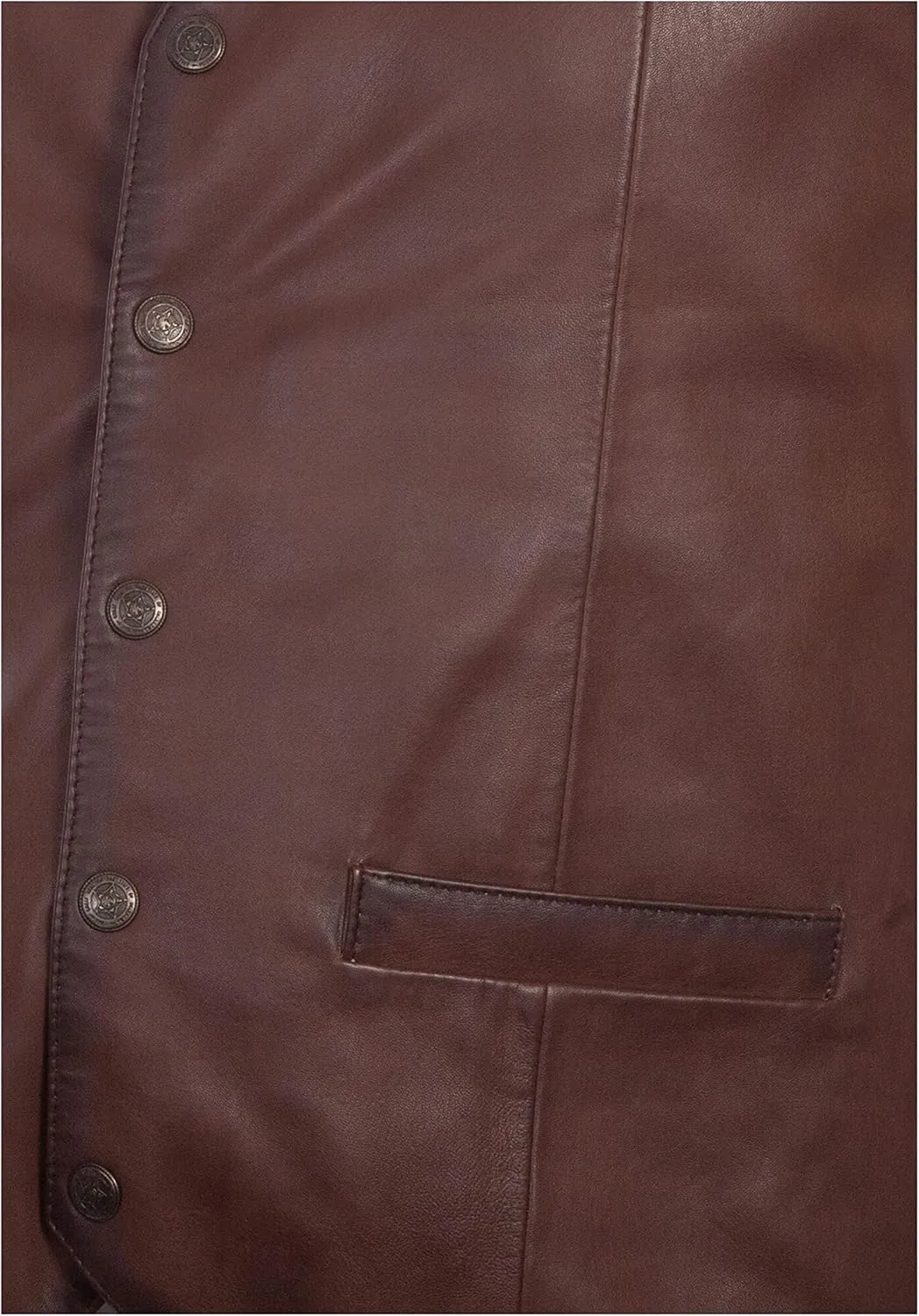 Scully Saddle Tan Soft Touch Lambskin Western All Leather Vest 507