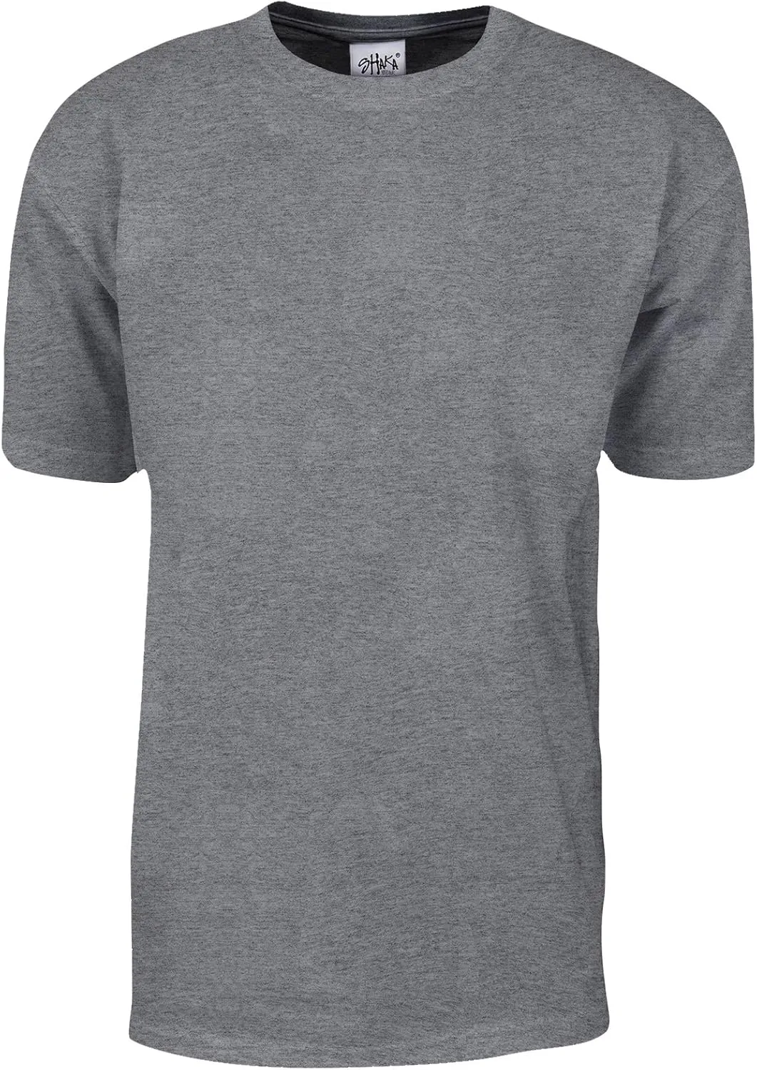 Shaka Wear Men's T Shirt  Max Heavyweight Cotton Short Sleeve Crew Neck Plain Tee Top Tshirts Regular Big Tall Size S-7XL