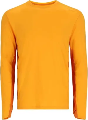 Simms SolarFlex Crewneck Long Sleeve Fishing Shirt for Men: UPF 50  Sun Protection, Quick-Dry, Odor-Resistant (Sunrise/Sun Glow, X-Large)