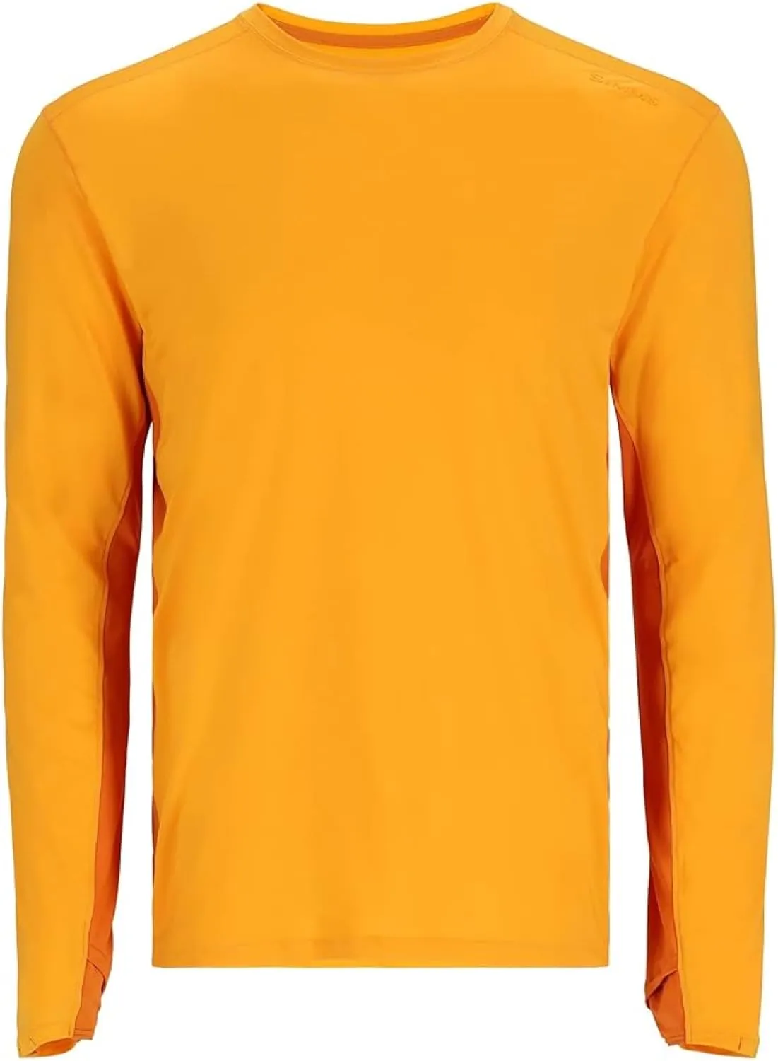 Simms SolarFlex Crewneck Long Sleeve Fishing Shirt for Men: UPF 50  Sun Protection, Quick-Dry, Odor-Resistant (Sunrise/Sun Glow, X-Large)