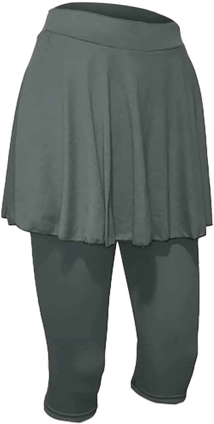 Skirted Leggings for Women Tennis Golf Skorts Capris Gym Tennis Yoga Legging with Skirts Sports Running Pickleball