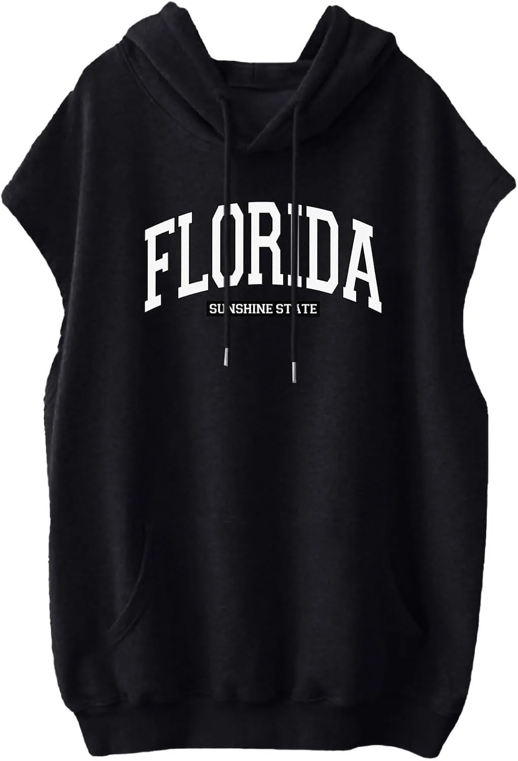 Sleeveless Hoodies for Women Plus Size Heart Print Hooded Sweatshirt Vest Loose Fit Summer Workout Athletic Tank Tops