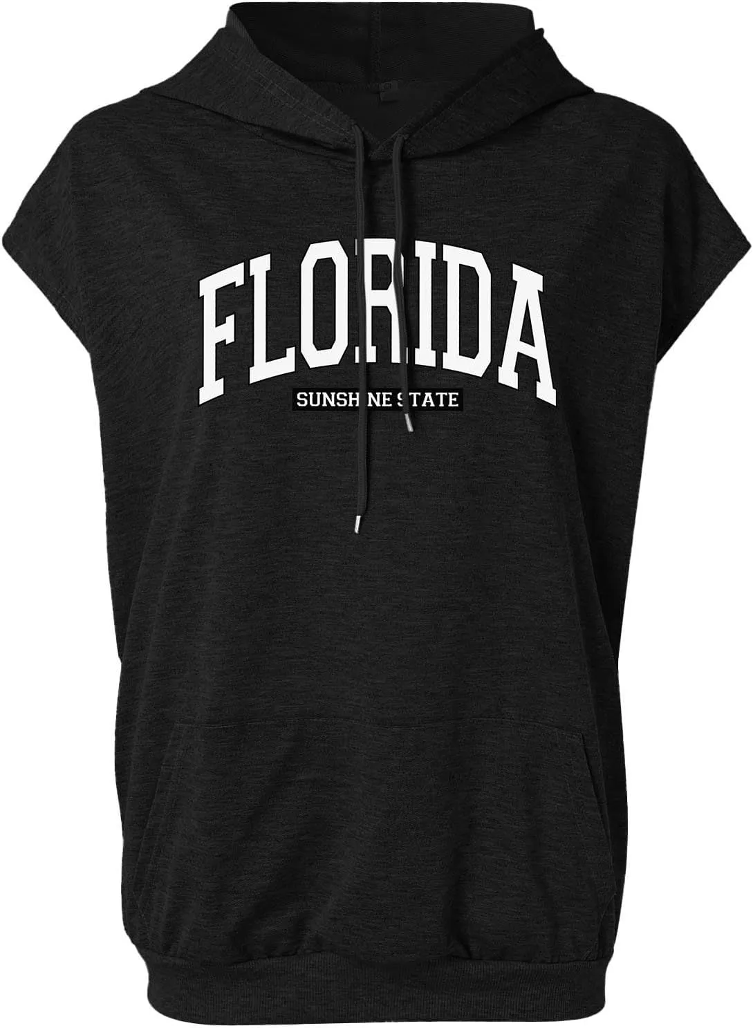 Sleeveless Hoodies for Women Plus Size Heart Print Hooded Sweatshirt Vest Loose Fit Summer Workout Athletic Tank Tops