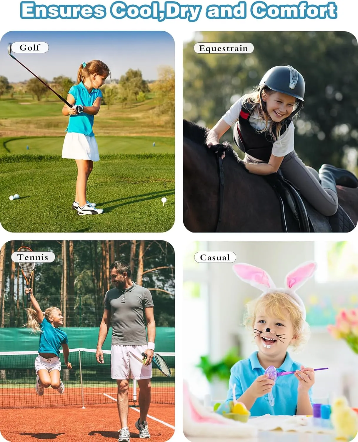 Soneven Girls' Sleeveless Polo Shirts V Neck Golf Tennis T-Shirts Collared Tank Tops for 5-14 Years
