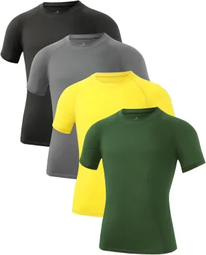Star Vibe Boys Compression Shirt Short Sleeve Quick Dry Athletic Shirts Kids Sports Base Layer Performance Summer Tops