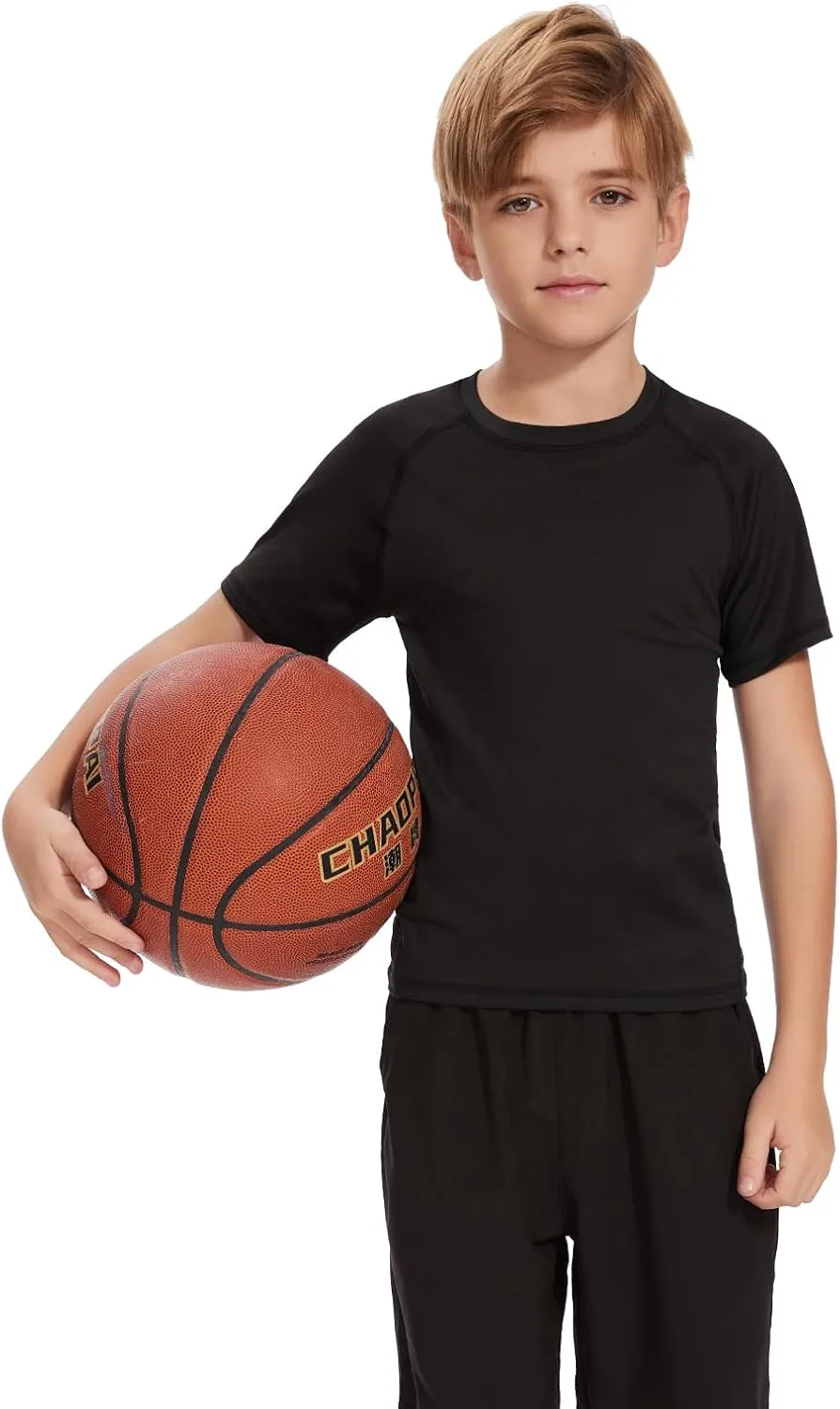 Star Vibe Boys Compression Shirt Short Sleeve Quick Dry Athletic Shirts Kids Sports Base Layer Performance Summer Tops