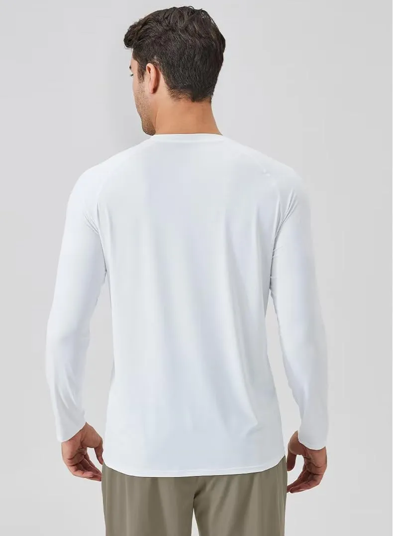 STICKON Mens UPF 50  Sun Protection Shirts UV SPF Long Sleeve Swim Tee Shirts Lightweight Rash Guard Fishing T-Shirt
