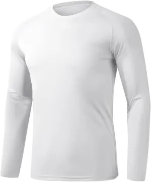 STICKON Mens UPF 50  Sun Protection Shirts UV SPF Long Sleeve Swim Tee Shirts Lightweight Rash Guard Fishing T-Shirt