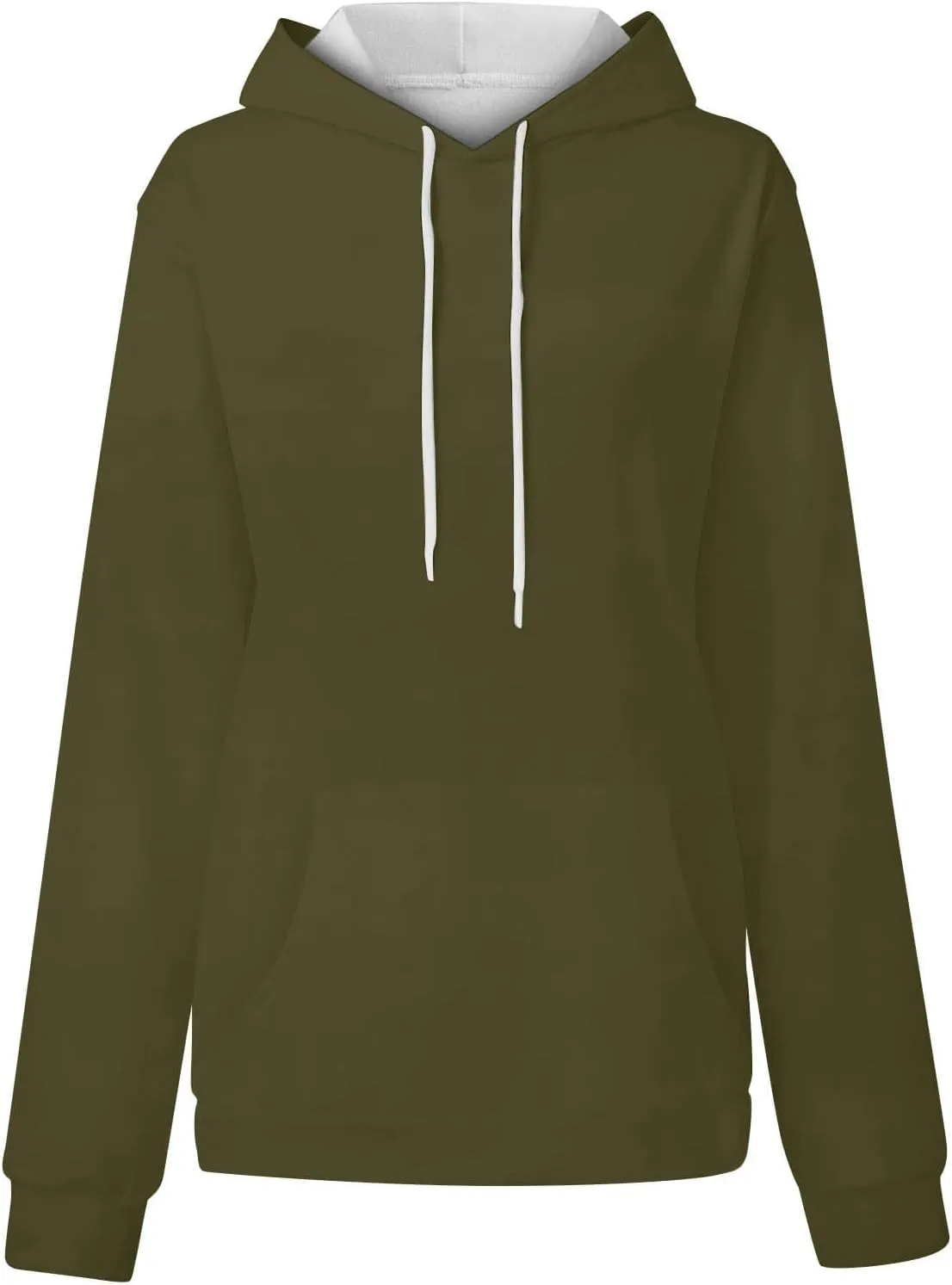 Sweatshirt for Womens Fashion Plain Long Sleeve Oversized Hoodies Causal Pullover Loose Fit Athletic Oversized Tops