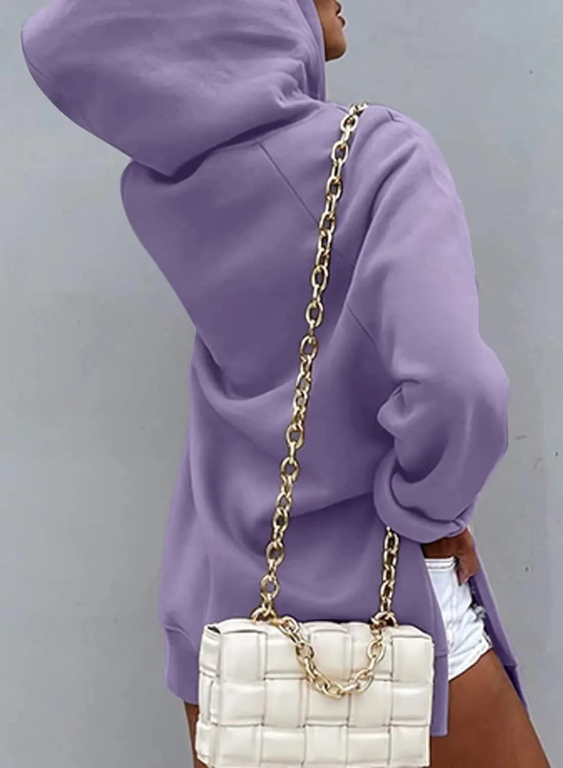 Syellowafter Women Oversized Hoodie Dress Pullover Winter Kangaroo Pocket Sweatshirt Fall Tops Casual Loungewear