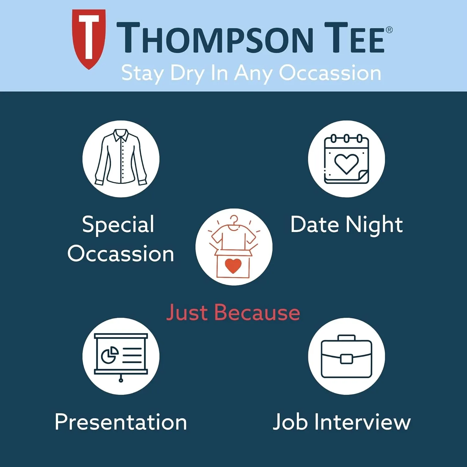 T THOMPSON TEE Women's Sweatproof Undershirt | Scoop Neck | Slim Fit | with Sweat Pads