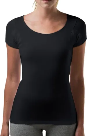 T THOMPSON TEE Women's Sweatproof Undershirt | Scoop Neck | Slim Fit | with Sweat Pads