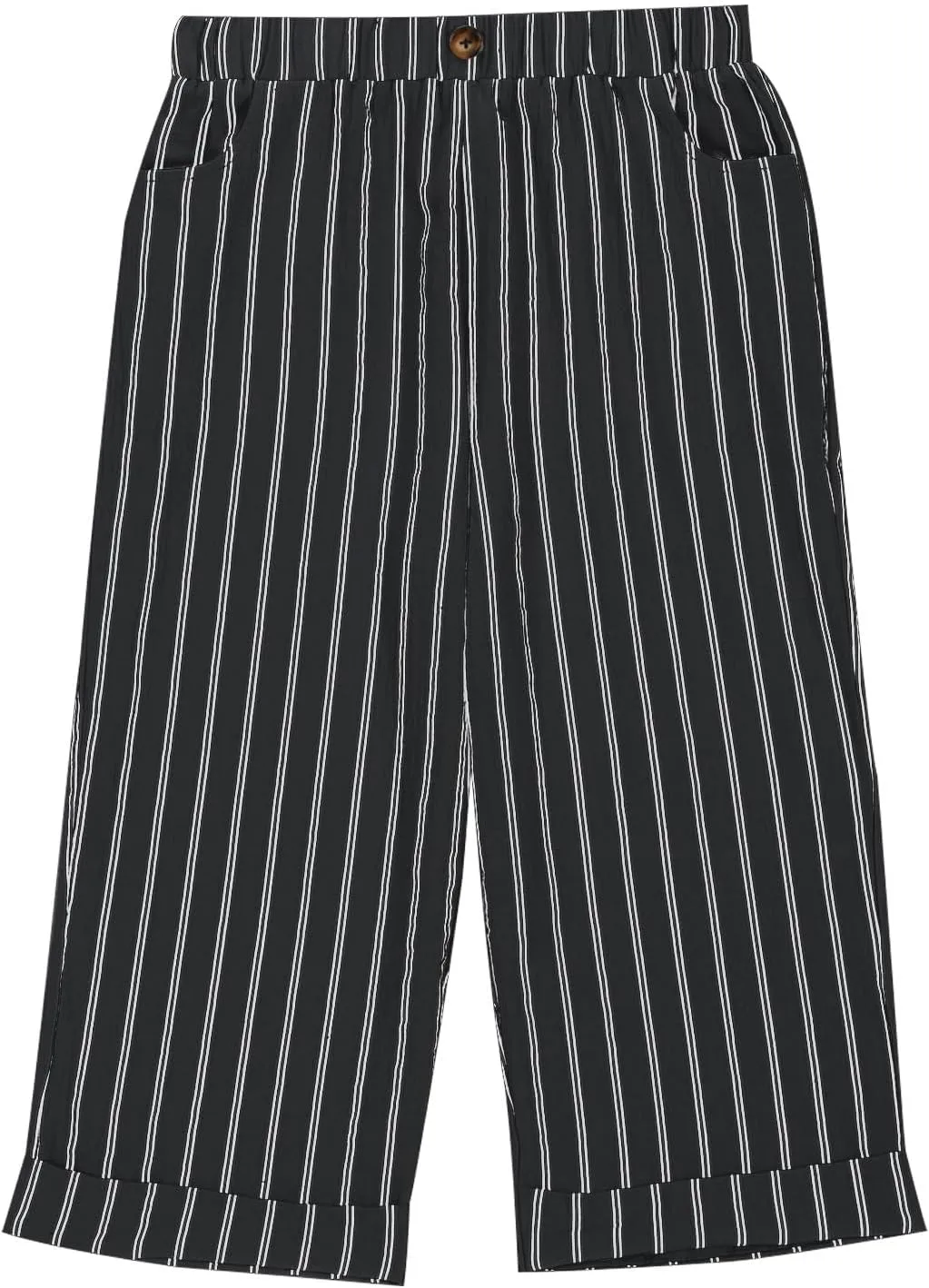 TARIENDY Capri Pants for Women Dressy Casual Summer Capris Comfy Fit Striped Cropped Trousers Vacation Outfits with Pockets