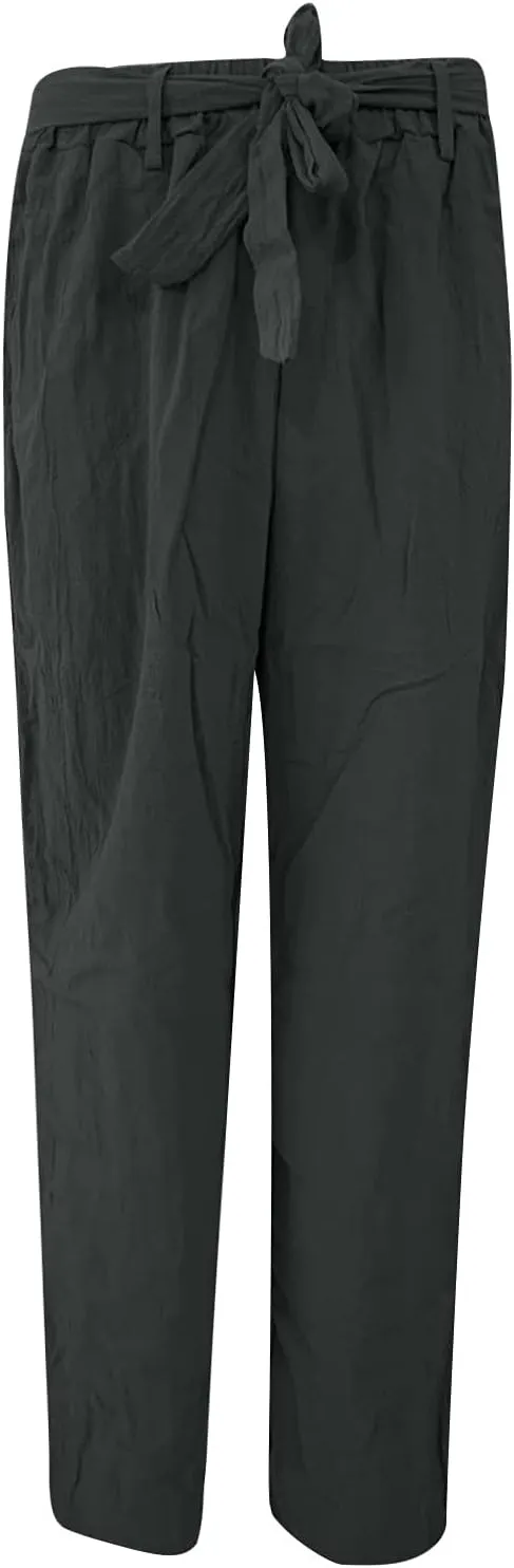 TARIENDY Wide Leg Pants Women High Waist Ladies Elastic Drawstring Outfits Summer high Waist Pants Wide Leg Comfy Trousers
